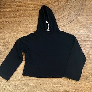 Cropped Hoodie with Wide Sleeves